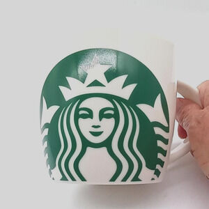 Starbucks Mug Mermaid Logo 14oz White Green Siren 2017 Coffee Tea Cup